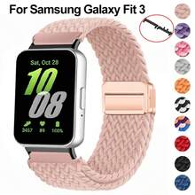 Nylon Magnetic Strap Compatible With Samsung Galaxy Fit 3 Braided Band Watchband Compatible With Samsung Galaxy Fit 3 Replacement Bracelet Accessories - Galaxy Fit3 - View 2