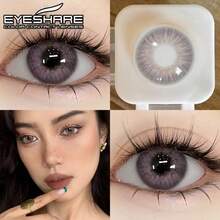 Eyeshare 熱銷款 1 對自然色紫色隱形眼鏡 軟式彩色隱形眼鏡 - 紫色 - 查看 8