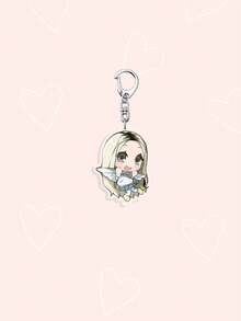 1 Set Acrylic New Jeans Cartoon Character Keychain, Animal Cute Cute Bunny Backpack Pendant,Bestie Gift Keychain Bag Charm, Birthday Gift - Multicolor - View 2
