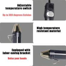 1 New High-End Handheld Mini Hot Air Blower, Heat Shrink Film Shaping Tool, Rubber Seal DIY Handmade Clay Heating Hair Dryer, Overheating And High Temperature Power-Off Protection Function - View 11