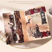 Halloween--A Beautiful Day Planner Sticker Pack--Gothic Dark Theme Lace Decorative Stickers Suitable For Halloween Planner, Gift Decoration - Rectangle - View 5