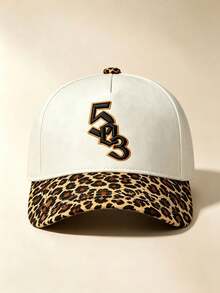 1PC Color Block Curved Brim Baseball Cap, 503 Number Embroidery Adjustable Unisex Hat For Daily, Street, Party & Travel - Multicolor - View 5