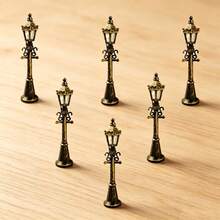 3pcs Vintage Mini Street Lamp Model, Nostalgic Street Scene Decor, Suitable For Desktop Layout And Photography Scene Decoration, No Electricity Required And No Lighting Effect - Street Light - View 3