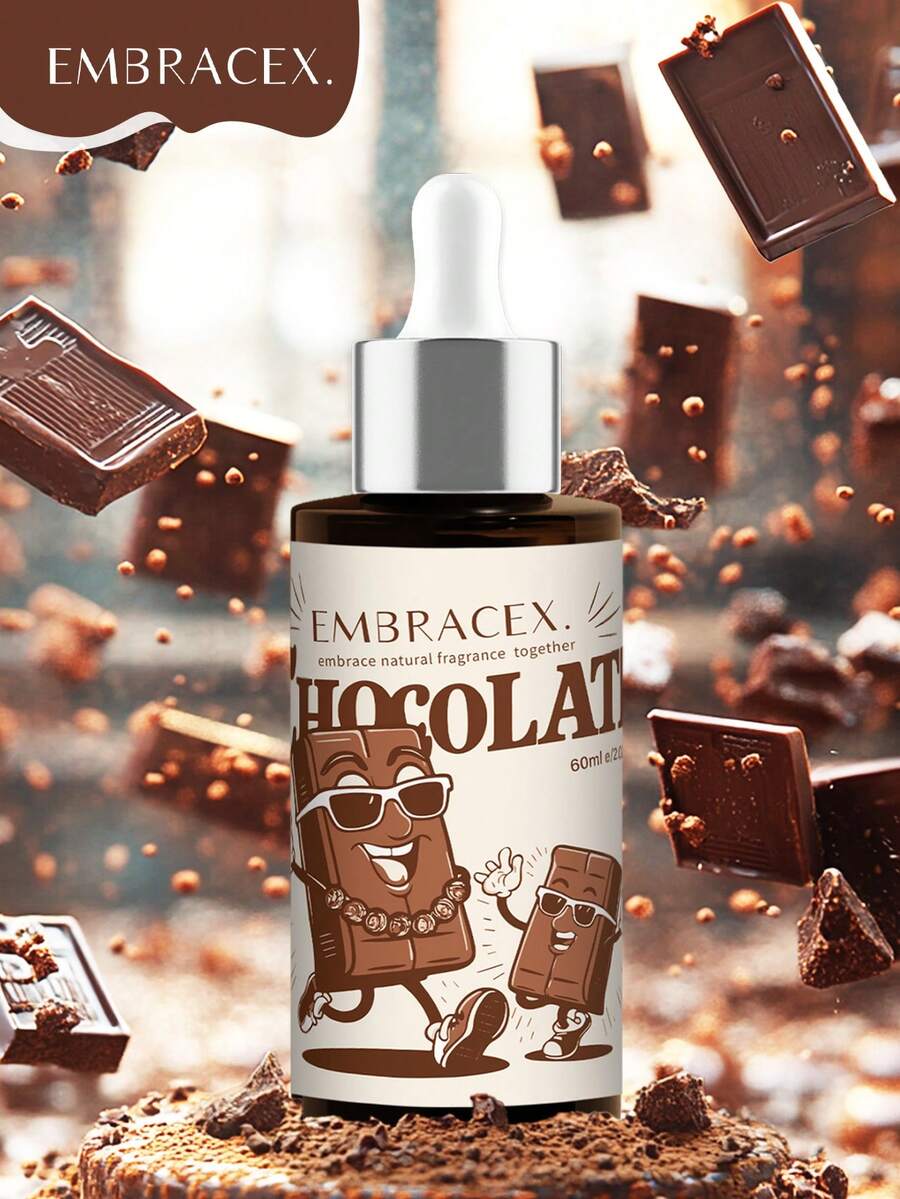 EMBRACEX. 60ml 巧克力香氛精油 巧克力芳療滴管瓶 美食巧克力香氛精油 蘆葦香氛擴香油 車用芳療 餅乾香氛蠟燭製作
