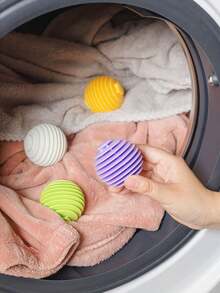 6pcs Reusable Laundry Dryer Balls, Anti-Tangle Washing Machine Balls, Soft Flexible Striped Fabric Softener Balls, Reduce Wrinkles And Static Cling In Tumble Dryer, Suitable For Bedding, Sweaters, Rental Apartments And College Dorm Essentials - Multiple Styles and Colors - View 6