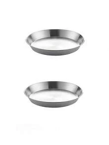 1pc/2pcs Kitchen Oil Filter Tray, Stainless Steel Air Fryer Mesh Basket, Fried Food Draining Basket Accessory, BBQ Grill Mesh Filter Basket, For Vegetables And Desserts - Silver - View 9