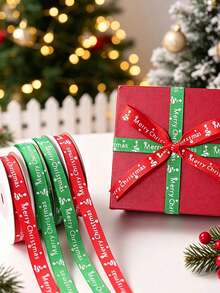 10 Yards/Roll Christmas Gift Party Baking Box Decoration Sealing Ribbon, Woven Ribbon Packaging Decoration Ribbon Bow Ribbon, Premium New Style - View 2