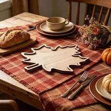 Wooden Maple Leaf Tray, Autumn Fallen Leaf Design, Suitable For Thanksgiving, Halloween, Autumn Party, Daily Home Decor - Multicolor - View 1