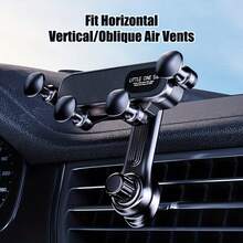 Car Air Vent Phone Holder With Extendable Arm, 6-Point Gravity Auto-Locking Phone Mount, 360° Rotating Universal Car Phone Holder, Compatible With 4.7-7.0 Inch Smartphones, Perfect Gift Product - A - View 10