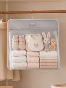 1pc Hanging Closet Organizer Bag With Mesh Pockets, Pink Fabric Storage Rack For Bras, Socks And Underwear, Space-Saving For Closet, Dorm Or Bedroom, Back To School Dorm Essential, Storage And Organization, Travel Essential, Holiday Practical - Multicolor - View 19
