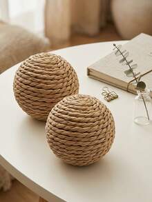 PETSIN 2PCS/1PC Cat Sisal Ball, Colored Natural Scratching Balls For Indoor Cats To Scratch, Bat, Bite, Chase & Exercise Fun - Multicolor - View 3