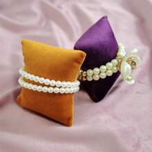 2pcs High Quality Velvet Jewelry Display Pillows 7*8cm Watch Bracelet Bangle Display Stand Gift Jewelry Pad Suitable For Jewelry Box And Tray Accessories - 7*8cm Small Jewelry Pillow - View 3