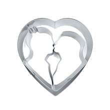 430 Stainless Steel Cookie Cutter Set, Wedding Decor, Stainless Steel Valentine's Day Cookie Mold Heart Shape Men's Women's Cookie Fondant Embossed Cutter - View 8