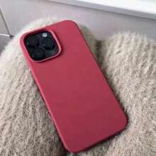 新款奢華防震親膚酒紅色手機殼，適用於 iPhone 18 Pro、17、16、15 Pro、14 Plus、13、12、11、17 Pro Max、Air、XR、XS Max、X/XS、7/8 Plus、7/8，防摔光滑保護殼，耐摔設計，親膚材質，海軍藍，生日派對禮物 - 山茶紅 - 查看 4