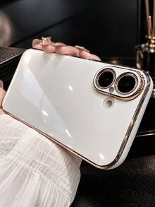 MewTrek 奢華電鍍手機殼，新款時尚矽膠防震軟殼，適用於 iPhone / Galaxy Hot Reno Honor - 白色 - 查看 4