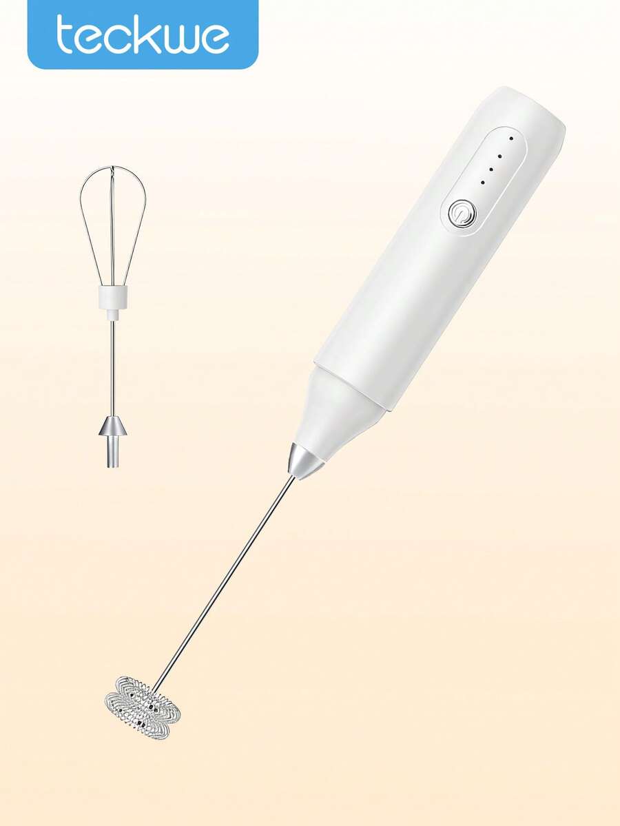 Teckwe 1pc Rechargeable Handheld Milk Frother Electric Coffee Foamer ...