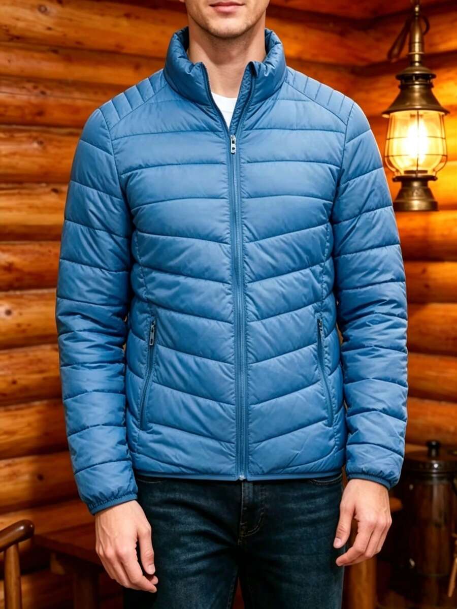 Men Jackets And Coats - Blue - View 1