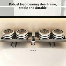 1pc Bathroom Sink Storage Rack, Modern Luxury Minimalist Washbasin Organizer, Suitable For Toiletries And Skincare Products, U-Shaped Wide Design Fits All Faucets, Thickened Material, Strong Load-Bearing Capacity, Sturdy And Durable, Hollow Design Prevents Water Accumulation, Suitable For Kitchen Sink And Bathroom Sink - Black - View 11
