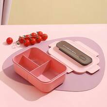 1pc Lunch Box - With Cutlery, Bento Box With Spoon And Fork, Microwave Lunch Box, Insulated Bento Lunch Bag - Multicolor - View 10