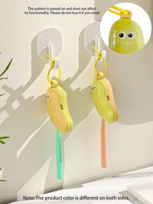 1PC Cute Banana Shaped Toothbrush Holder And Travel Case, Mini Portable 2-In-1 Toothbrush Protection Storage Set, Built-In Silicone Toothpaste Capsule Storage Box, With Hanging Rope, Can Be Hung For Storage, Easy To Drain, Portable Toiletries For Business Travel, Hotel, Student Dorm, Essential Banana Toothbrush Protection Cover For Travel, Easy To Store And Carry, Suitable For Students, Couples, Children, Families, Multiple Colors, Easy To Distinguish - Multicolor - View 12