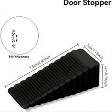 4pcs Heavy Duty Door Stoppers - Non-Slip Serrated Grip Door Wedges, No Installation Required, Durable Rubber Material - Anti-Collision Door Stoppers, Suitable For Home, Office, Commercial Use - Floor Protector & Door Stabilizer, Home Accessories - Square - View 6