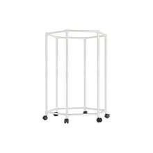 Hexagonal Rotating Clothes Hanger With Wheels, Independent Portable Metal Clothing Display Rack And Storage Rack, Suitable For Storage And Display In Laundry Rooms - Hexagonal Rotating Clothes Hanger White - View 8