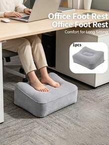 Portable Soft Footrest Pillow - PVC Inflatable Foot Rest Folding Air Pillow Cushion Travel Office Home Leg Up Relaxing Feet Tool - Multicolor - View 1
