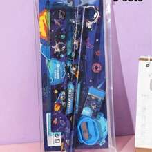 5pcs Cute Cartoon Stationery Set, Children School Supplies Kit, Includes Pencil, Eraser, Ruler, Pencil Sharpener, Pencil Case, Back To School Gift For Boys And Girls - Multicolor - View 10