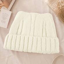 1Piece: Women's Cute Cat-Ear Knit Hat; Soft Ribbed Knit Winter Hat; Warm Solid-Color Knit Hat; Suitable For Everyday Outdoor Wear. - Cat Ear Cat - View 6