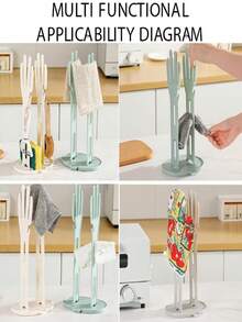 1pc Draining Drying Rack, Kitchen Rubber Glove Storage Rack, Glove & Towel Storage Rack, Suitable For Kitchen And Bathroom - View 7