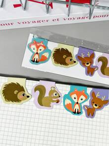 4pcs Animal Magnetic Bookmarks, Fox Squirrel Owl Woodpecker Paper Magnetic Stationery, Suitable For Book Lovers, Students, Reading, Classroom Reward - Bookmark - View 3