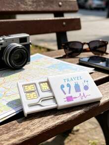 Travel SIM Card Holder, Portable SIM & SD Card Storage Organizer With Ejector Pin, Suitable For Storing Old Phones, Backup Phones, Smartwatches, Dashcam SD Cards. Exquisite Small Gift For Travel Enthusiasts, Can Be Placed In Wallet, Passport Holder, Backpack And Travel Suitcase, Multi-Country Travel Physical SIM Storage, Portable WiFi/Camera TF Card Storage, Backup SIM Card Keeper, Suitable For Travel, Office, Home Storage And Outdoor Scenarios. - View 3