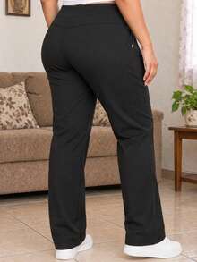 Plus Size Jeans - Plain Black - View 1