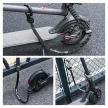 ROCKBROS 1PC Bicycle Chain Lock, 23.4" Bike Chain Lock Security Anti-Theft With Key Suitable For Road Bikes, Mountain Bikes And Scooters, Convenient To Carry - Black - View 8