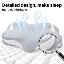 Bantal Kupu-kupu Busa Memori, Bantal Serviks, Bantal Leher Ortopedi Ergonomis - Light Grey - View 6