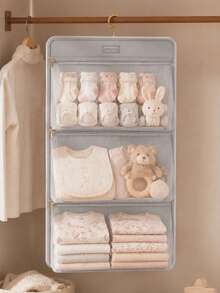 1pc Hanging Closet Organizer Bag With Mesh Pockets, Pink Fabric Storage Rack For Bras, Socks And Underwear, Space-Saving For Closet, Dorm Or Bedroom, Back To School Dorm Essential, Storage And Organization, Travel Essential, Holiday Practical - Multicolor - View 18