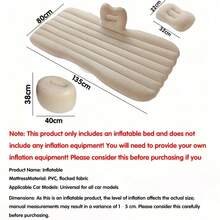 (1pc Car Inflatable Bed, Car Accessories, Back Seat Sleeping Pad, SUV/Sedan Universal Inflatable Bed, Portable Travel Camping Sleeping Pad - Perfect Gift For Drivers (This Product Does Not Include An Air Pump, Only Includes One Inflatable Bed!)) - Straight-grained Round Mound - View 9