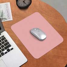 1pc Solid Color Leather Mouse Pad, Minimalist Fashion Business Office Mouse Pad, Computer Office Mouse Pad Anti-Slip Desk Mat, Multi-Color Wrist Rest Desk Pad - View 3