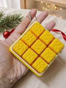 Christmas Apple 9-Grid Fruit Cookie Pendant, Tomato 9-Grid Keychain, Christmas Creative Gift, Blueberry Wafer 9-Grid Backpack Pendant, Hard Plastic Fruit Miniature Model Bag Charm, Perfect Gift - Multicolor - View 14