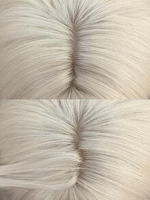 alicegarden 28-Inch Long Synthetic Wig Featuring A Natural Wavy Style In A A Stunning Champagne. Designed With Bangs , This False Hairpiece Is Perfect For Ms Daily Party Cosplay Use, Offering A Natural And Natural Durable Wig Gift For Ladies. - Champagne - View 6