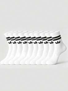 1/5/10/20 Pairs Men's Striped Letter Pattern Knee-High Socks, Sports Socks, Couple Socks, Sweat-Absorbent And Breathable, Suitable For Daily Wear And Sports - Multicolor - View 9