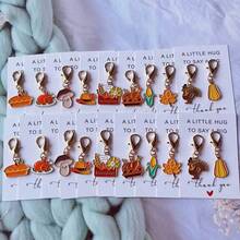 13pcs Thanksgiving Theme Keychain Set - Includes Hug Thank You Card - Suitable For Backpack/Coin Purse/Phone Case DIY/Car Keychain And Other Hanging Accessories, Perfect For Thanksgiving Theme Events/Birthday/Holiday - Multicolor - View 3