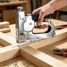 Heavy Duty 4-In-1 Staple Gun, Manual Nail Stapler For Furniture Upholstery, Woodworking DIY Home Decoration Repair Tool - A - View 5