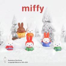 官方授權 Miffy「In The Snow」冬季系列盲盒，可愛兔子收藏乙烯基公仔，Miffy & Boris 雪地主題，6 款常規款式包含滑雪、雪橇與雪衣，植絨雪人 Boris，隨機 1 件 - 彩色 - 查看 1