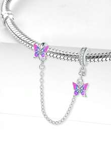1pc Butterfly Flowing Safety Chain, Suitable For DIY Bracelet, Necklace And Other Jewelry, Perfect Gift For Women And Girls - Beads - View 8