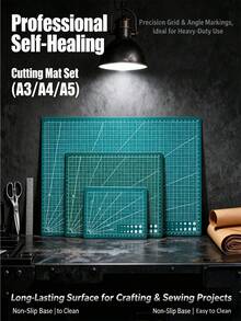 A3/A4/A5 Cutting Tools, A3/A4 Cutting Mat For Educational Tools, Art Carving Knife Board, Clay Cutting Board For Exams,Non-Slip Grid Rulers, Suitable For Craft Materials, Multi-Purpose Craft Cutting Mat, Self-Healing Art Carving Board Cutting Board - Multicolor - View 9