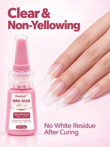 2pcs/1pc,20g Super Strong Nail Glue For Press-On Nails ,Acrylic Nail Tips,Air-Dry, Waterproof & Long-Lasting Easy Application - 20g - View 6