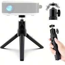 Soporte de trípode multifunción para mini proyector compatible con proyectores con rosca de 1/4 de pulgada, material ABS, portátil, compacto, soporte de proyección giratorio de 360°, ideal para uso al aire libre y cine en casa - Ver 9