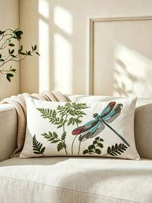 1PC Multi-Color Embroidered Canvas Pillow Case, Exquisite Embroidery Craftsmanship, Multiple Sizes Available, Pillow Insert Not Included, Suitable For Various Home Decor Scenes, Machine Washable - Multicolor - View 12