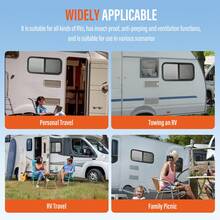 RV Window, Motorhome Sliding Window Replacement, Glass Replacement with Net Screen, Tinted Side Glass for Recreational Vehicle, Travel Trailer - 800 x 500 mm - Übersicht 6